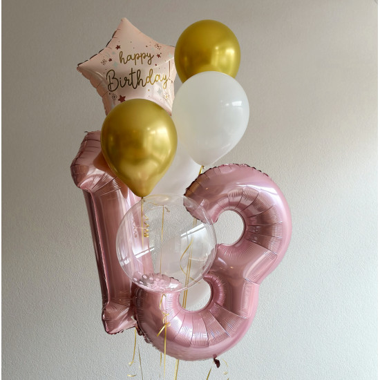 Composition with Two-Digit Shape Ballon