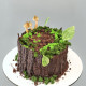 Tree Stump Cake 