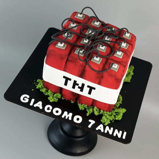 TNT Minecraft 3D Cake