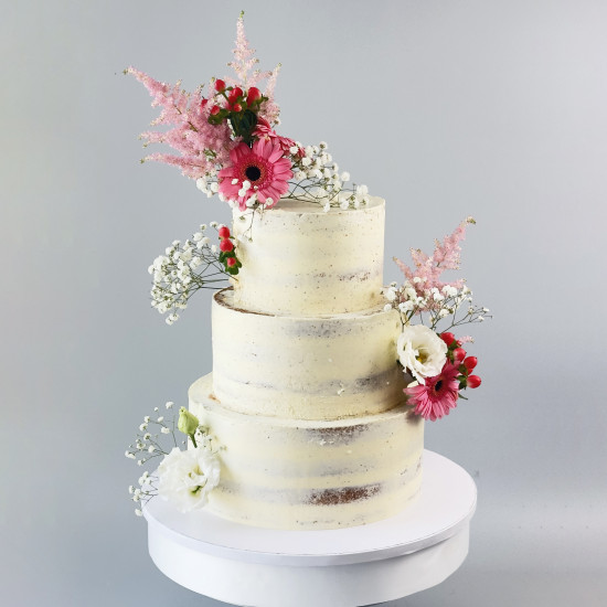 Floral wedding cake